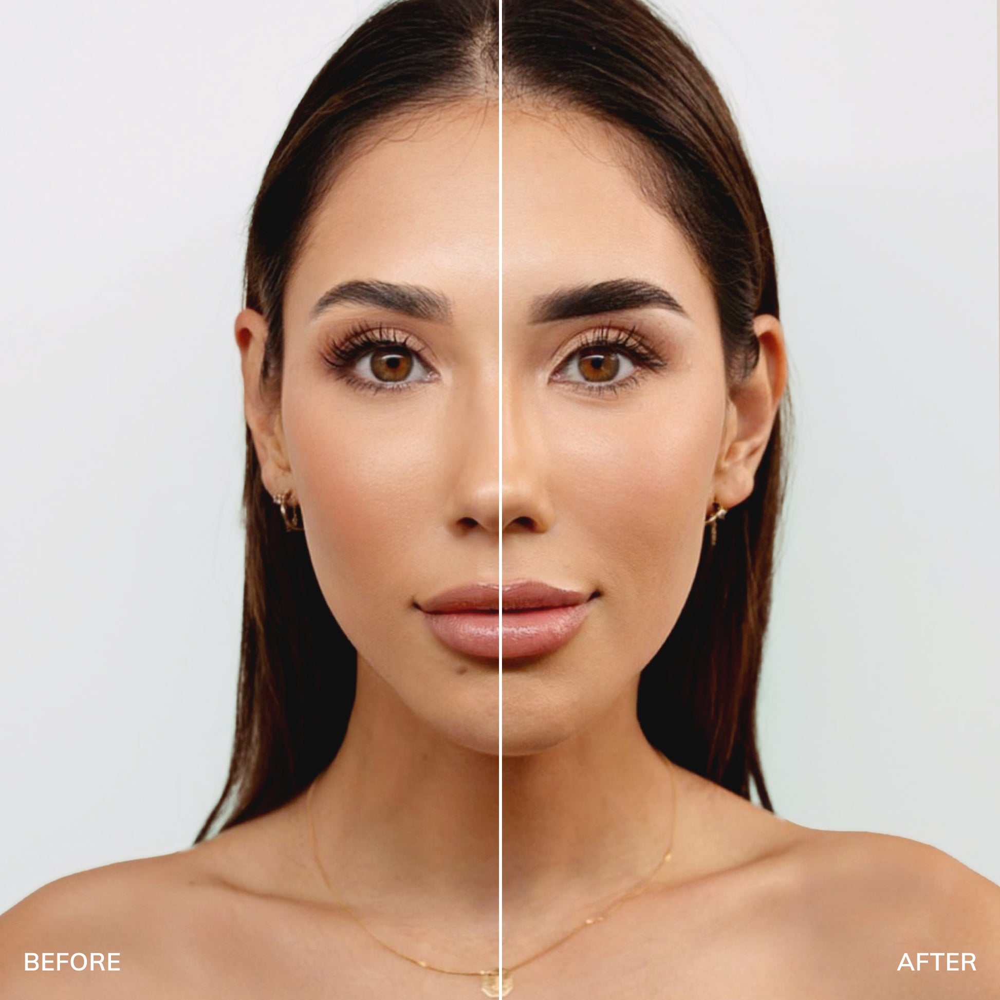 Before and after shot of model 1