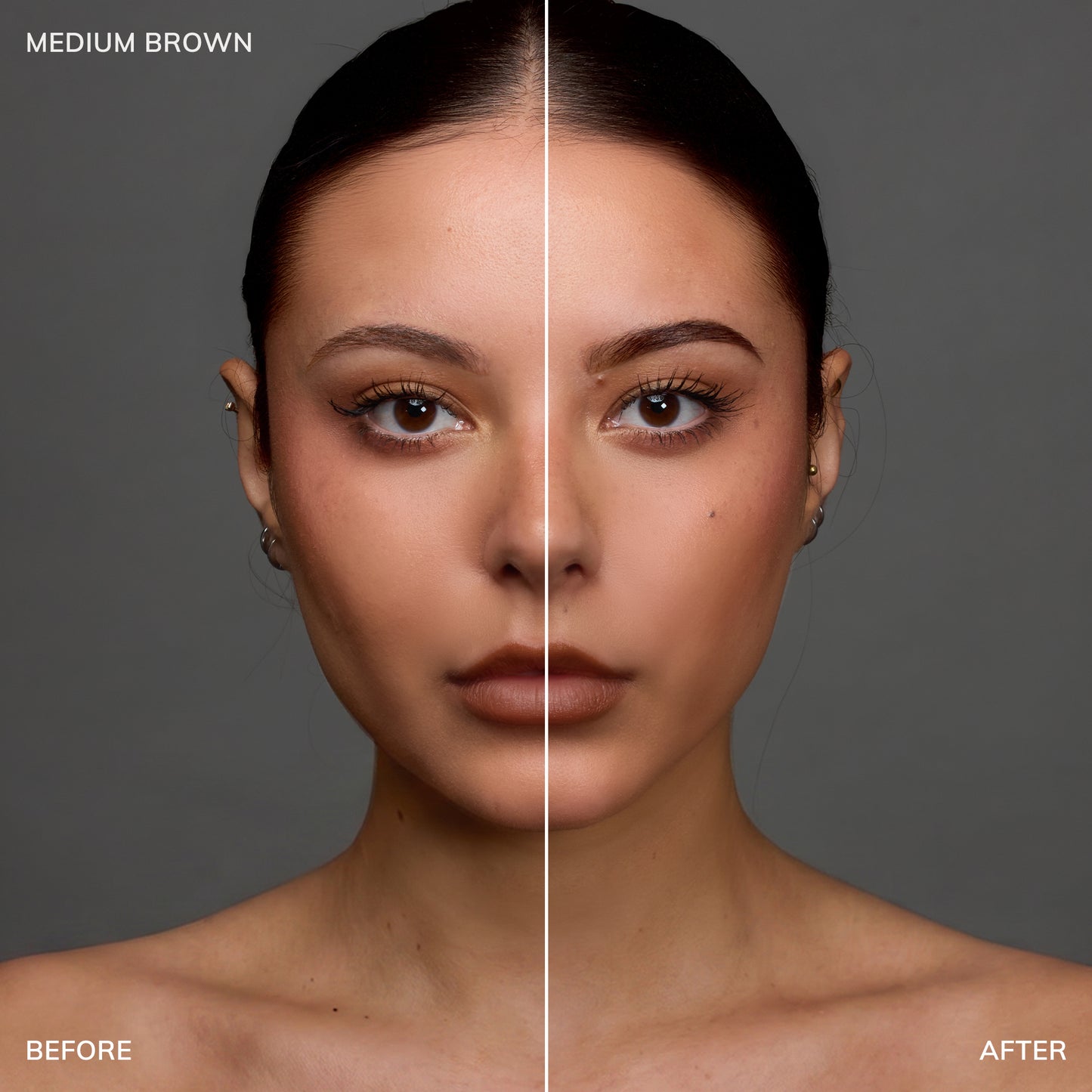Before and after color-medium-brown