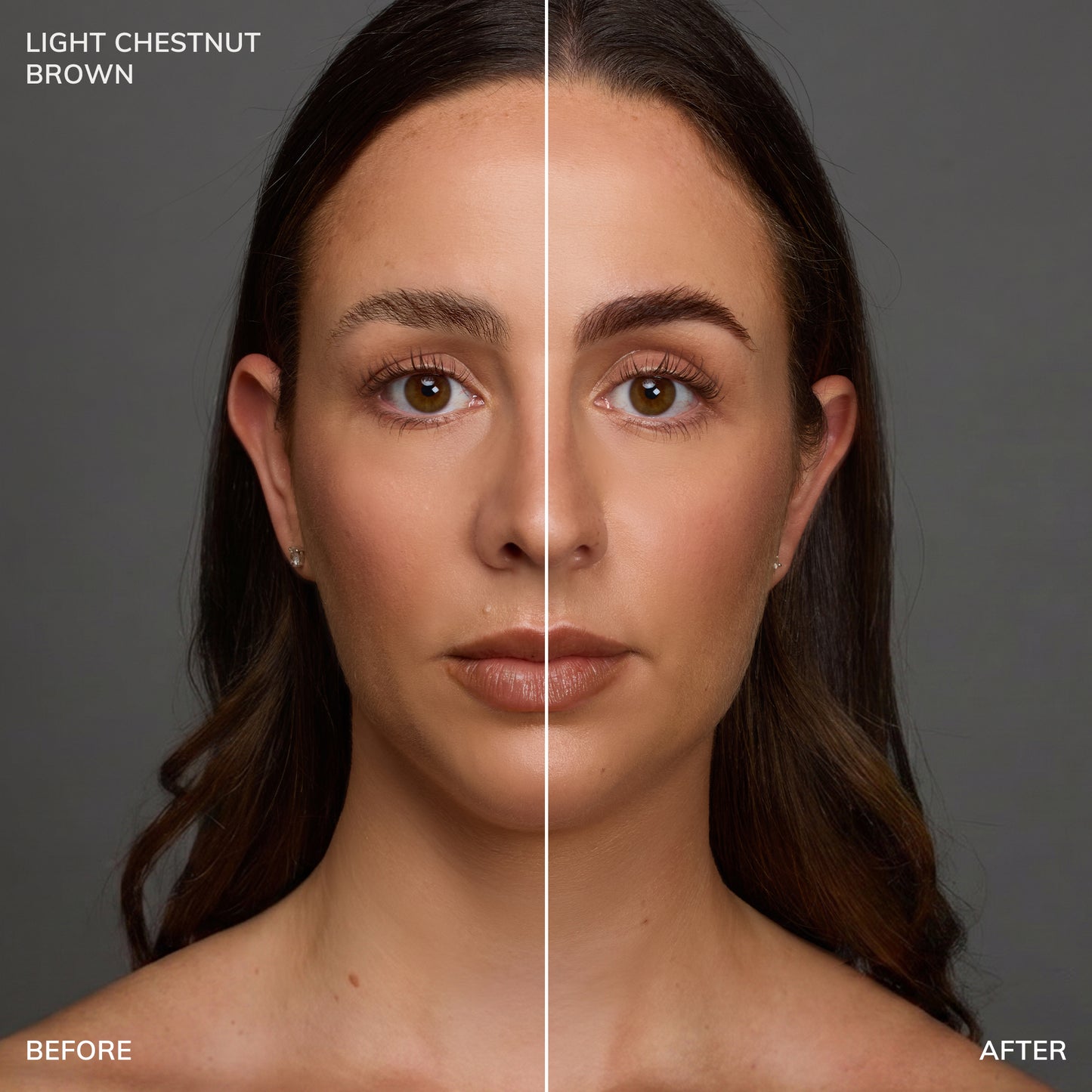 Before and after color-light-chestnut-brown